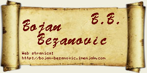 Bojan Bežanović vizit kartica